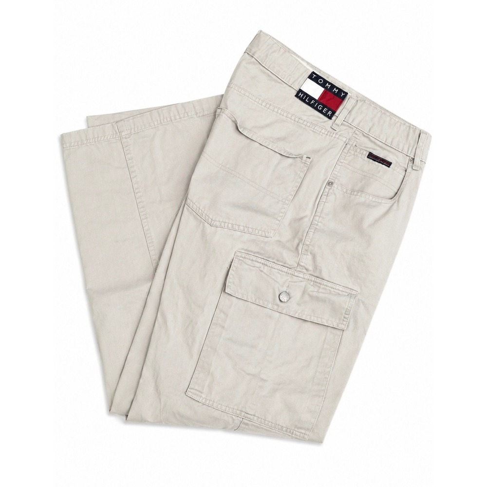 Tommy Hilfiger‎ Cargo Pants Mens 36x34 Beige Khaki Cotton Utility Pants